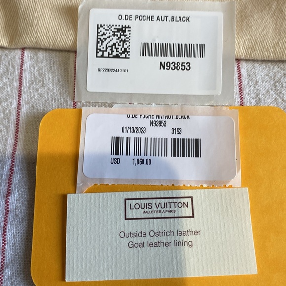 NOT INCLUDED IN SALE. NEW with tags LV Pocket Organizer. Ostrich and Goat Skin. - Picture 6 of 16